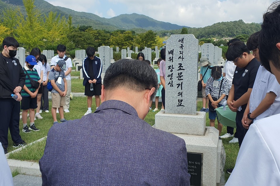 ▲ 수원의 독립운동가 필동 임면수 선생 탄생150주년 기념사업회(아래 기념사업회)가 8월 31일 국내 독립운동 역사탐방을 성황리에 진행했다.